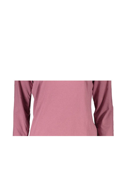 Damen Bluse Baumwolle Langärmelig Violet