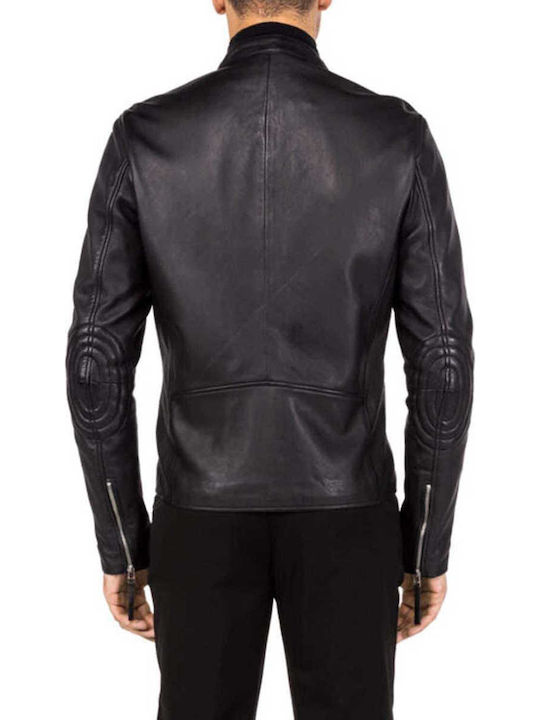 Goosecraft Geci Biker Piele Culoare Full Face Negru