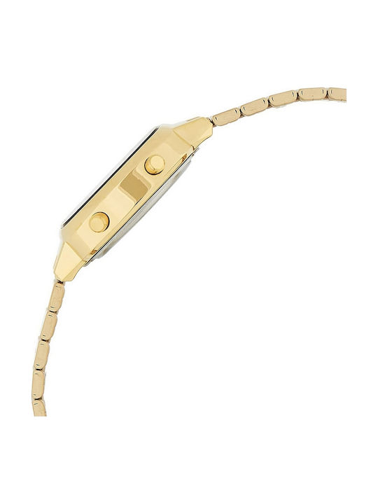 Casio Vintage Digital Women's Watch with Gold Metal Bracelet