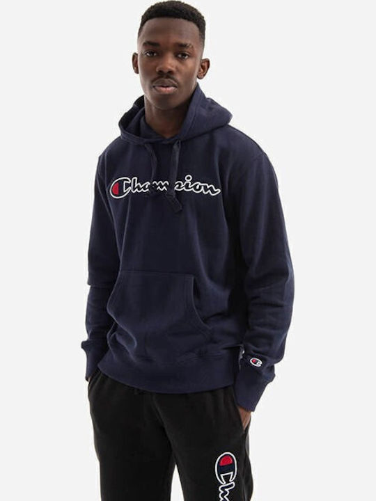 Sweatshirt with Hood Navy Blue
