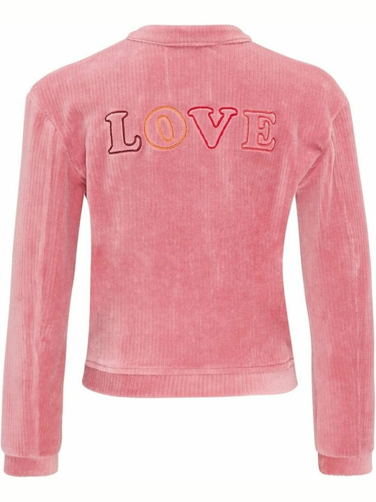 Mexx Girls Hooded Cardigan with Zipper Pink