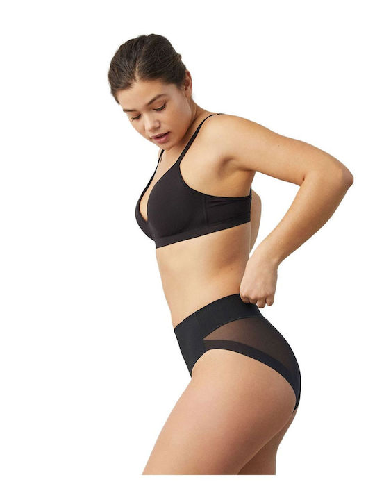 High-waisted Women's Slip Black