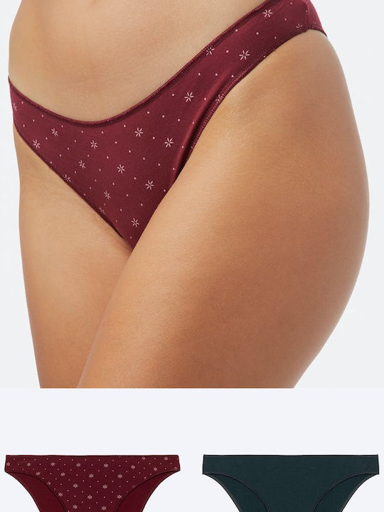 Rio Modal Fimelle Women's Slip 2Pack Petrol/Bordeaux