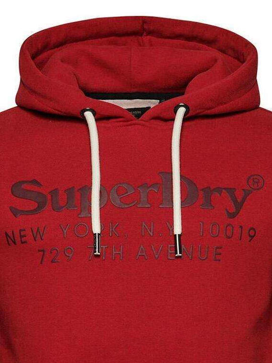Sweatshirt with Hood Burgundy