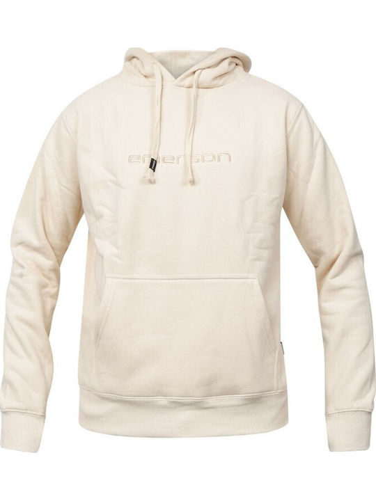 Sweatshirt with Hood Beige