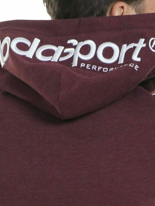 Ζακέτα με Κουκούλα Maroon