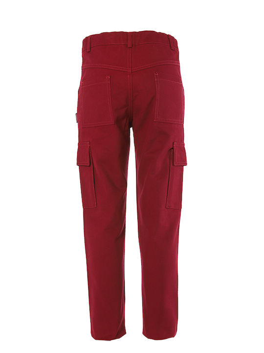 Matoufrance Pantaloni cargo copii din material textil Burgundy