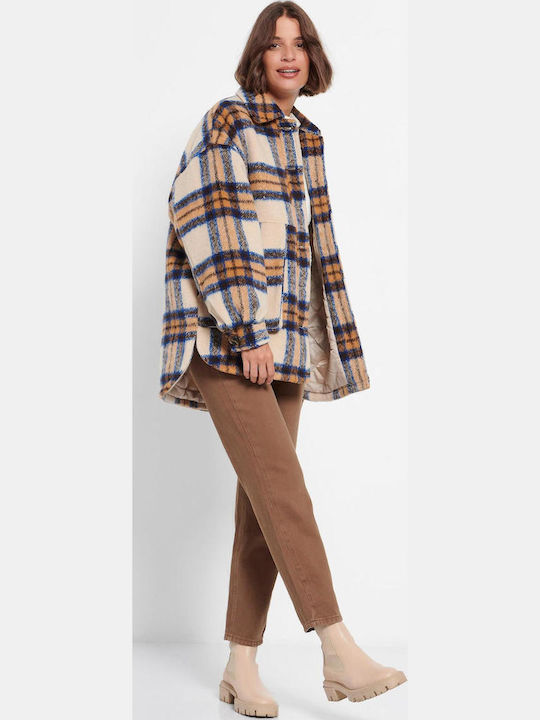Women's Checked Overshirt Oversized