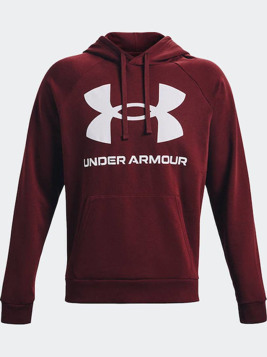 Rival Sweatshirt With Burgundy Hood