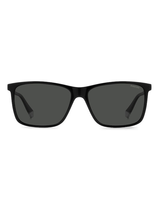 Polaroid Sunglasses with Black Plastic Frame and Black Polarized Lens PLD4137/S 807/M9