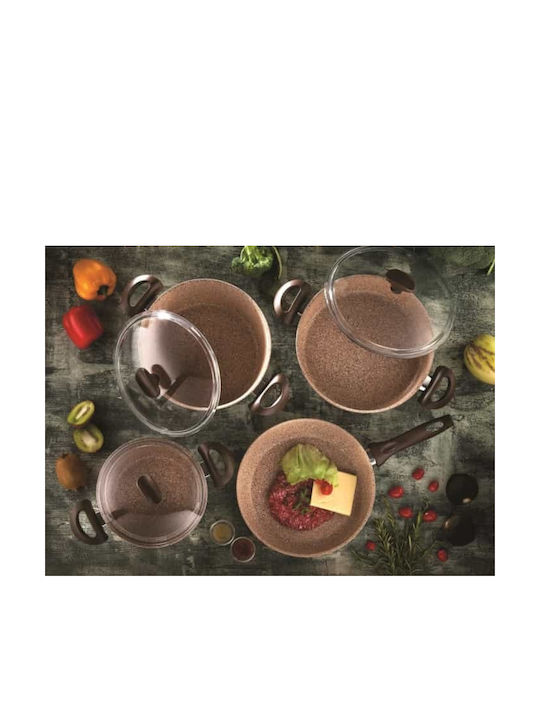 Falez Creamy Deep Pot made of Cast Aluminum 2.8lt / 20cm