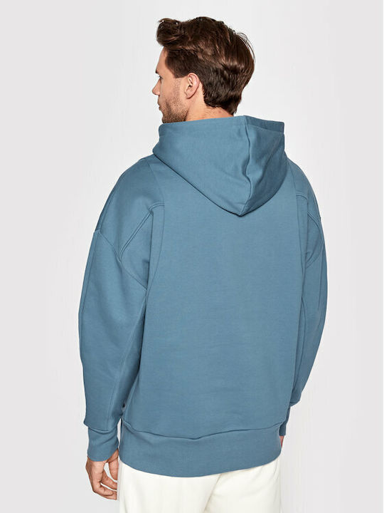 Adidas Studio Lounge Men's Sweatshirt with Hood & Pockets Altered Blue