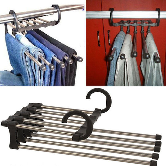 Wardrobe Hanger for Pants Metallic Silver ISC4377 1pcs