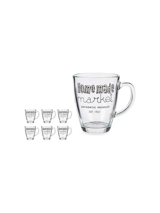 Diafano Market Set Tassen Tee Glas Transparent 320ml 6Stück