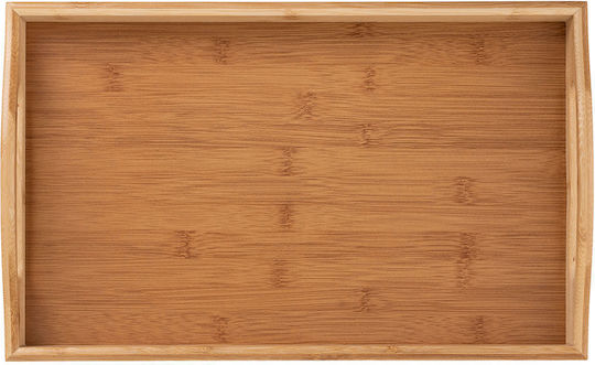 Estia Essential Wooden Rectangular Serving Tray with Handles in Brown Color 44x29.5x5.5cm 01-12953 1pcs