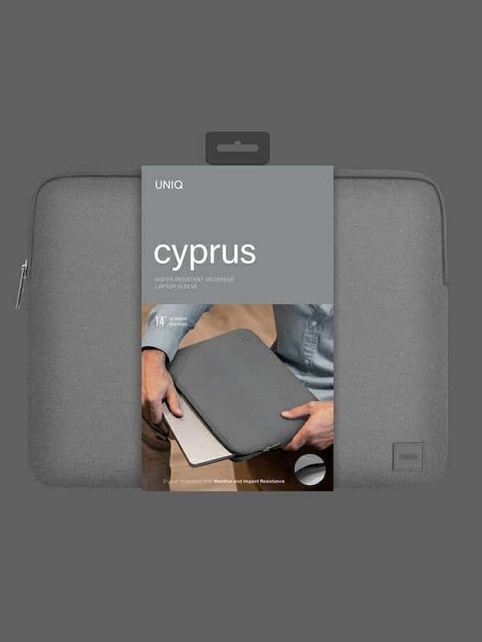 Uniq Cyprus Wasserdicht Tasche Fall für Laptop 14" in Gray Farbe