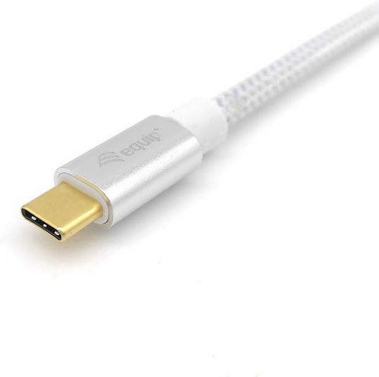Equip 128355 Braided USB 3.2 Video Cable USB-C male - USB-C 100W PD Λευκό 0.5m 128355