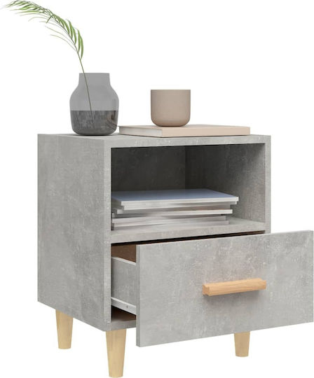 Wooden Bedside Tables 2pcs Γκρι Σκυροδέματος 40x35x47cm
