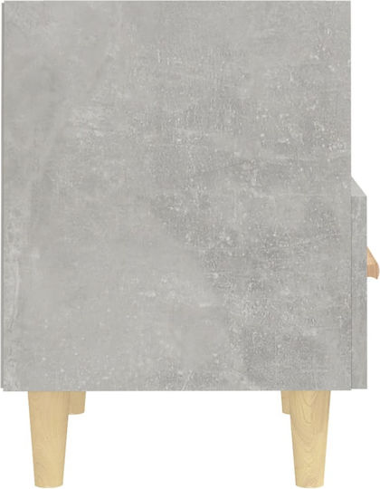Wooden Bedside Tables 2pcs Γκρι Σκυροδέματος 40x35x47cm
