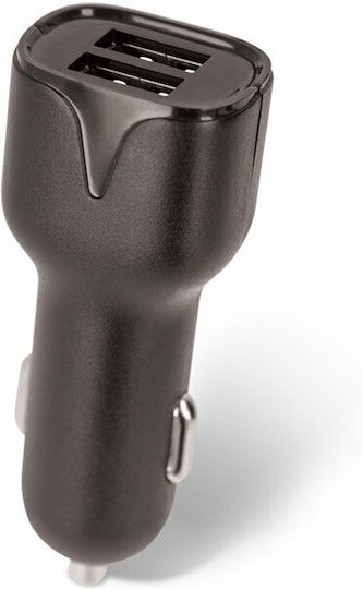Setty Зарядно за кола 1.4Спецификация с Портове: 2xUSB Черен Цвят