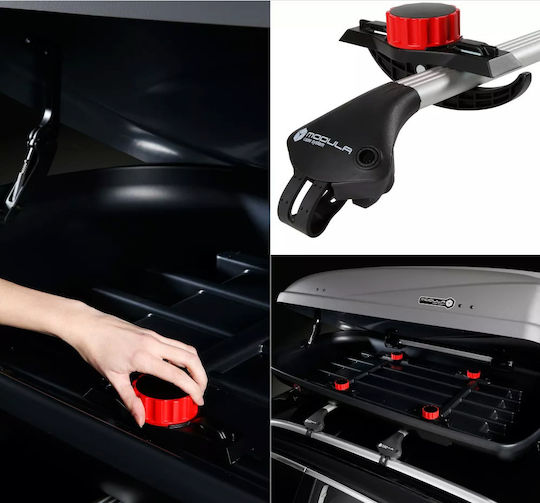 Modula Falcon Car Roof Box with Double Opening and 470lt Capacity Black
