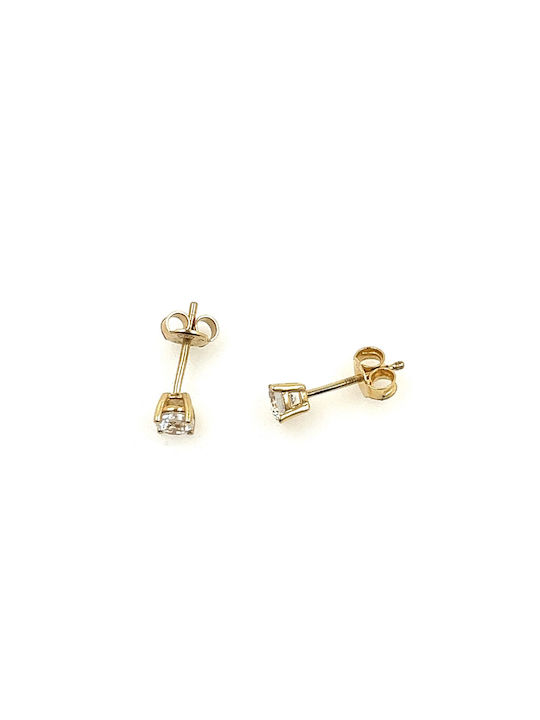 Mono stone earrings 14K Gold