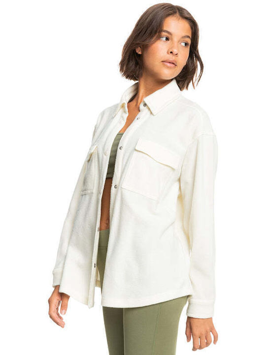 Roxy Women's Midi Overshirt with Buttons White