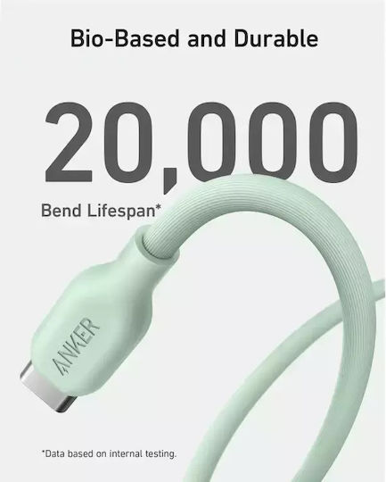 Anker Bio Braided USB-C to Lightning Cable 30W Green 0.9m (A80A1G61)
