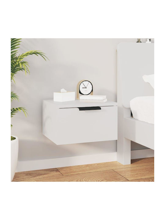 Wooden Bedside Table White 34x30x20cm