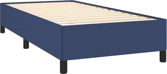 Betten Einzel mit Stoff Blau für die Matratze 90x190cm