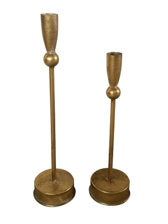 Oriana Ferelli Candle Holder Metal Gold 36cm 1pcs