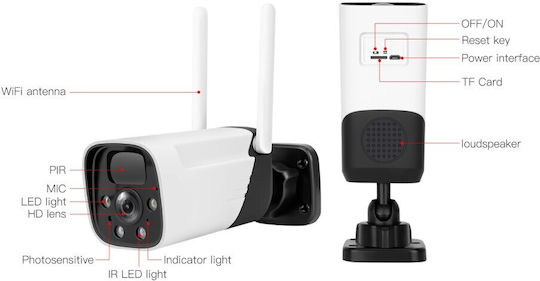 Vstarcam CB11-TZ IP Surveillance Camera Wi-Fi Full HD 1080p Waterproof Battery Powered with Two-Way Communication