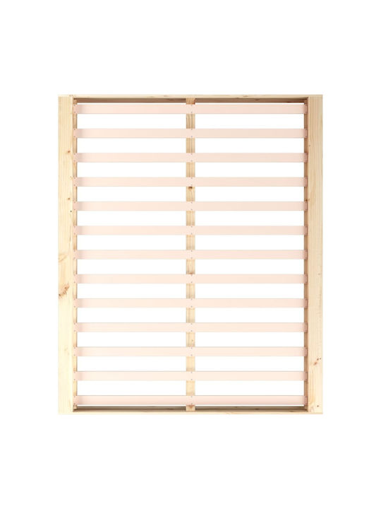 King Size Bed Base Wooden Brown with Slats for Mattress 180x200cm