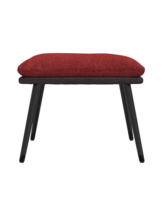 Stool Footstool Upholstered with Fabric Burgundy 45x29.5x39cm