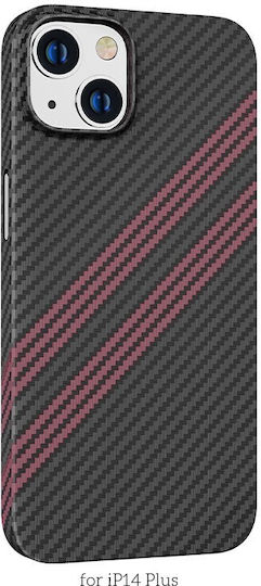 Hoco Slim Umschlag Rückseite Kunststoff Black / Red (iPhone 14 Plus)