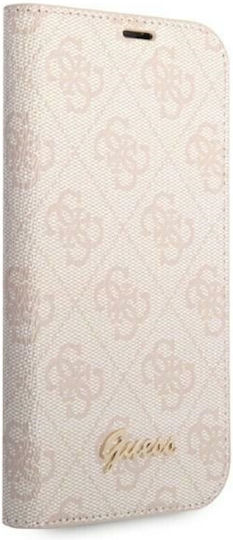 Guess Vintage Gold Logo Buchen Sie Kunststoff Rosa (iPhone 14 Pro)