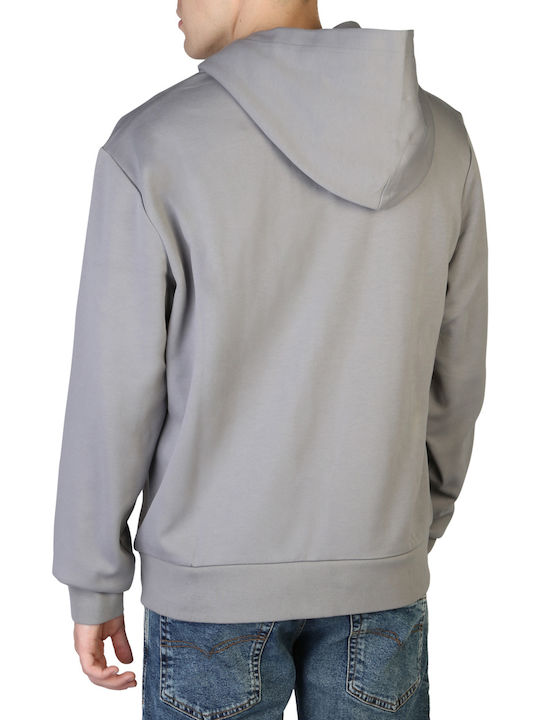 Calvin Klein Herren Sweatshirt Jacke mit Kapuze und Taschen Gray