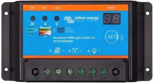 Victron Energy BlueSolar PWM-Light 12/24-10 Solar Laderegler 24V 10A