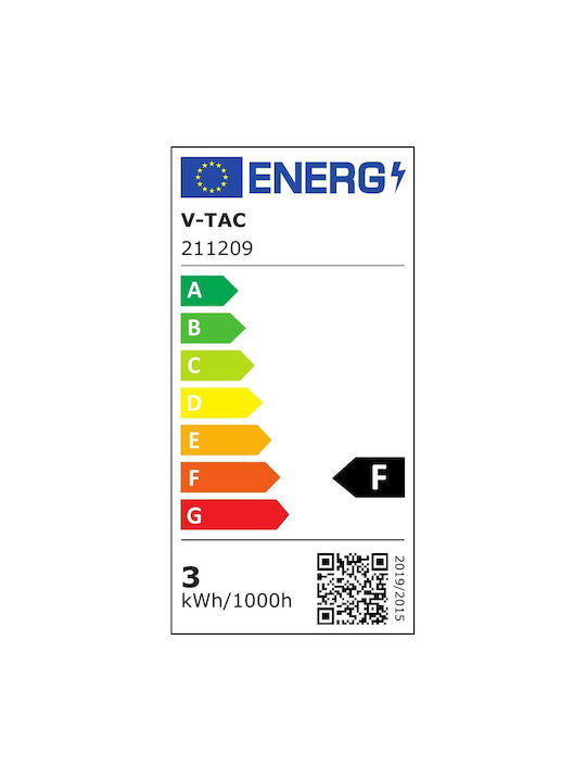 V-TAC Pătrat Metalic Spot Încorporat cu LED Integrat și Lumină Alb Cald Alb 8x8cm. 1buc