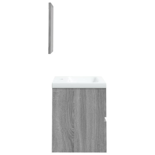 vidaXL Πάγκος με Νιπτήρα & Καθρέπτη Μ41xΒ38.5xΥ45cm Γκρι