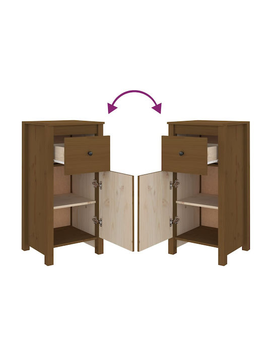 Cabinet de depozitare din lemn masiv Cerneală L40xW35xH80buc