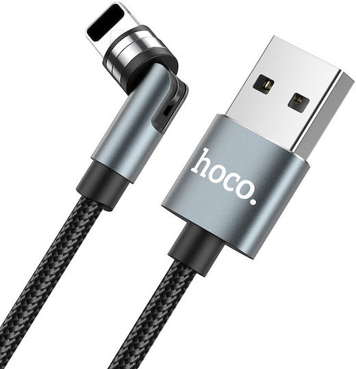 Hoco U94 Braided / Magnetic USB to Lightning Cable Μαύρο 1.2m