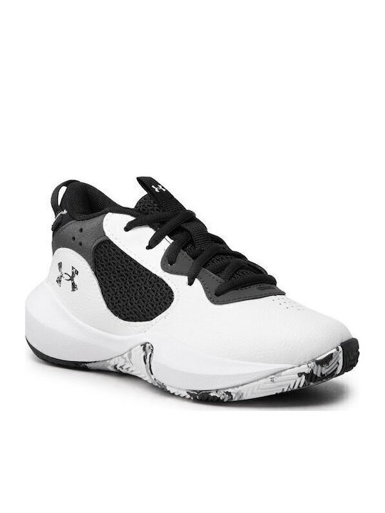 Lockdown 6 Kids Sports Shoes Basketball with Laces White
