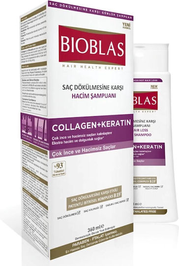 Bioblas Collagen Keratin Σαμπουάν κατά της Τριχόπτωσης για Όλους τους Τύπους Μαλλιών 360ml