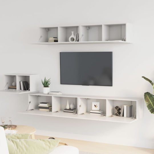 Unitate TV pentru sufragerie Alb L200xA30xÎ30buc