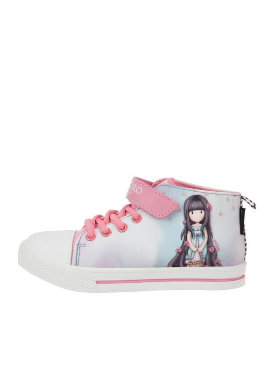 Santoro Gorjuss Παιδικά Sneakers High με Σκρατς Ροζ