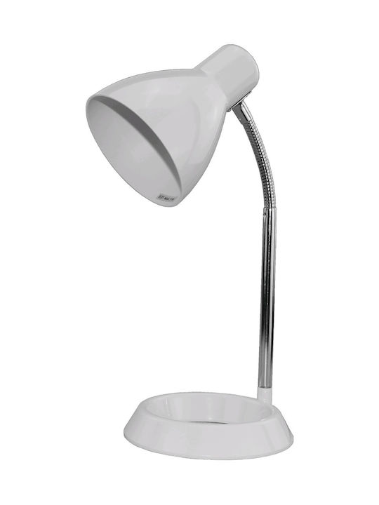 Avide ABDLO-W Office Lamp with Flexible Arm for Socket E27 in White Color