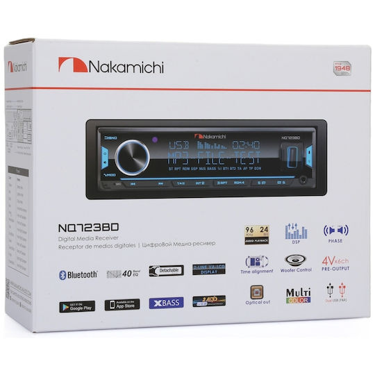 Nakamichi Ραδιόφωνο Αυτοκινήτου 1 DIN (Bluetooth/USB)