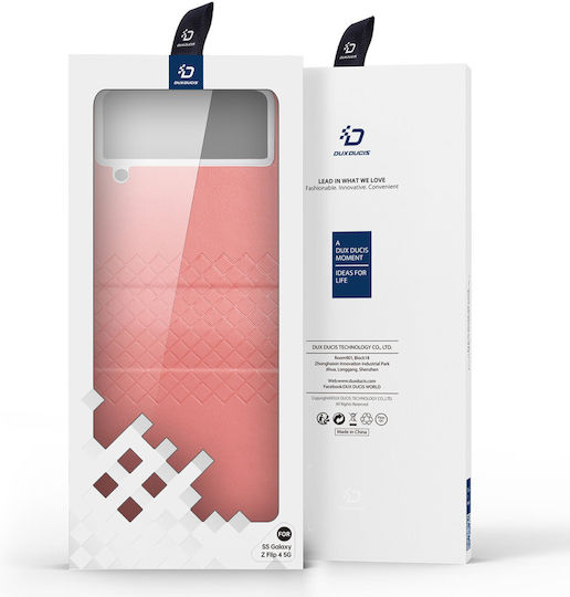 Dux Ducis Bril Umschlag Rückseite Synthetisches Leder Braun (Galaxy Z Flip4)