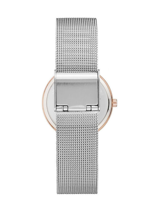 Juicy Couture Γυναικείο Ρολόι 38mm Μπαταρίας με Ασημί Μεταλλικό Μπρασελέ